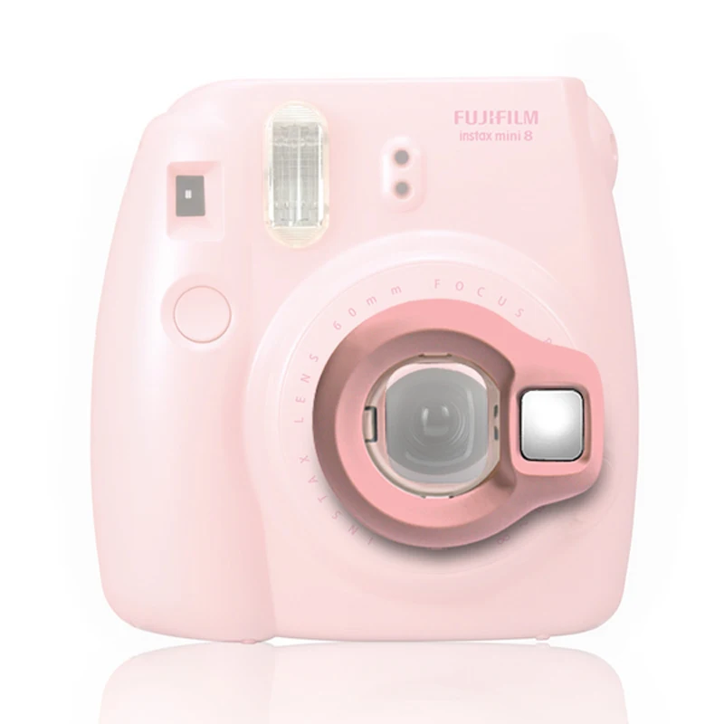 Моментальная Камера Fujifilm Instax Mini 8 розовая + Fuji белая пленка 60 Edge объектив крупным