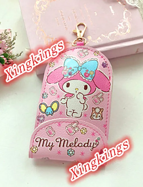 Золотой Hello kitty милый брелок для ключей с задней крышкой для держатель для карт KX-K35488 - Цвет: Золотой