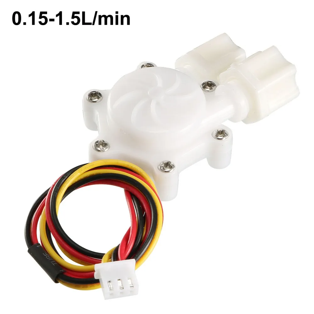 

UXCELL 1PCS 1/4" Hall Effect Water Flow Sensor Switch Flow Fluid Meter DC 5V 0.15-1.5L/Min , 0.2-2.5L/Min , 0.3-3L/min Switches