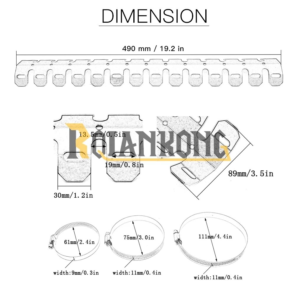 Защитная труба глушителя выхлопной трубы для мотоцикла теплозащитная Крышка HONDA