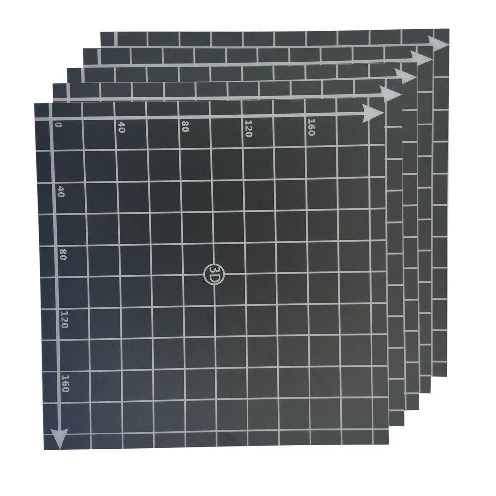 5 шт. наклейки для кровати BuildTak 220x220 мм с координатной печатью подогревом стикер