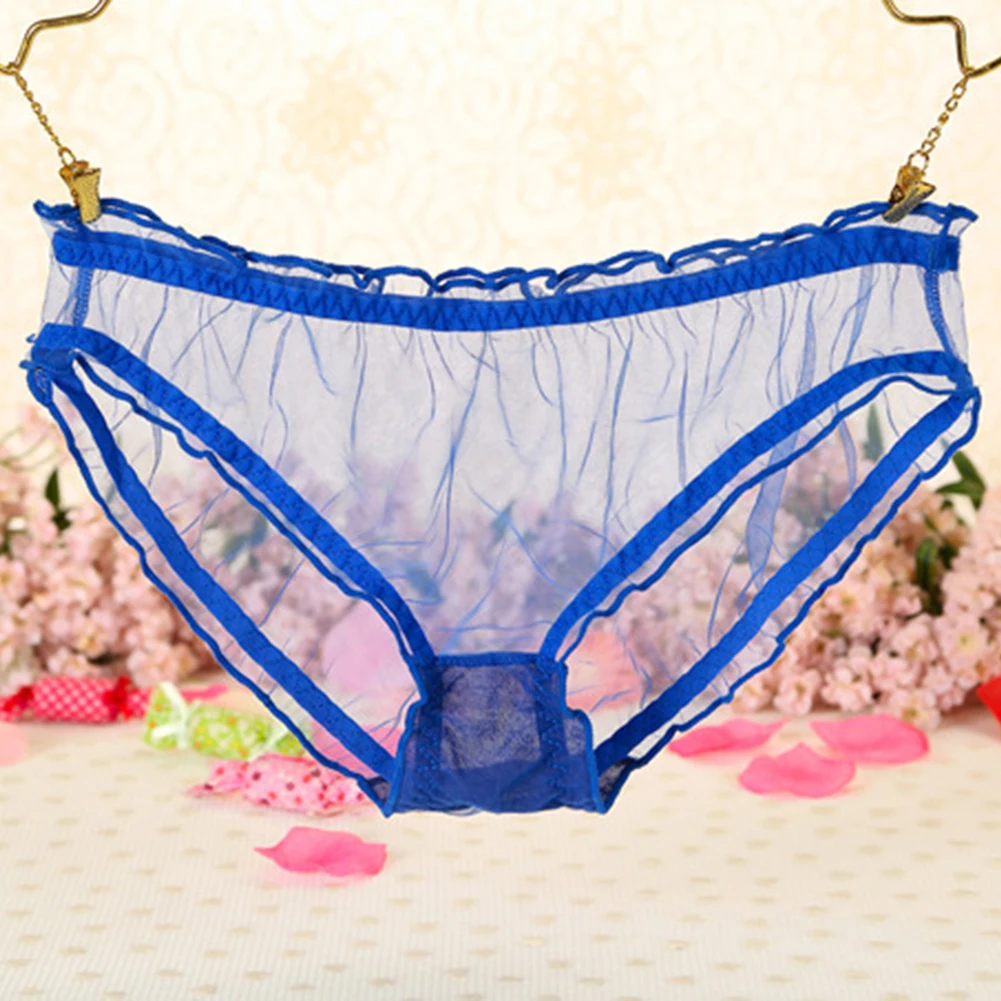 Сексуальная See Through Mesh Для женщин низкой посадкой Трусики для Нижнее Бельё