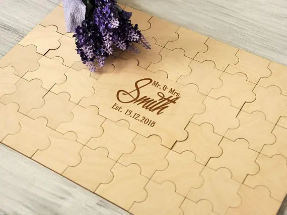 Индивидуальная Свадебная Гостевая книга головоломки искусственная планета