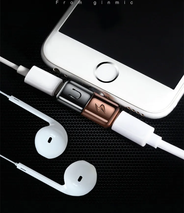 Для адаптер для IPhone Разъем Splitter зарядное устройство аудио наушников 2 в 1 7/8/X Jack AUX