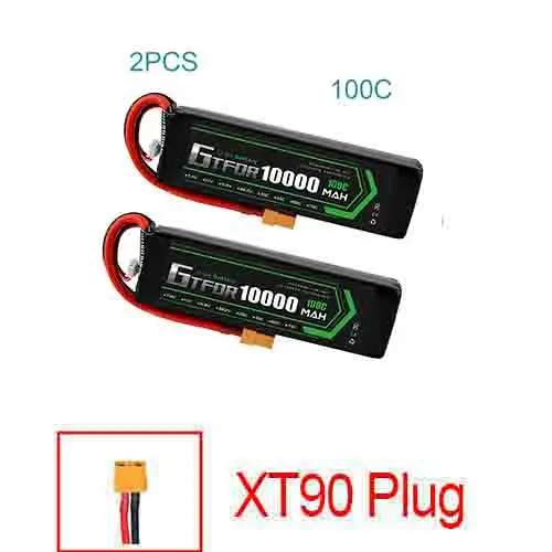 2S10000mah100C-XT90 GTFDR lipo батарея 7,4 V 10000mAh 2S 60C 80C 100C RC батарея Deans XT60 для 1/8 1/10 автомобилей RC лодка вертолет Квадрокоптер лодка автомобиль - Цвет: 2S10000mah100C-XT90