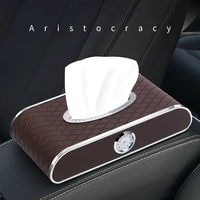 car tissue box luxury pu leather auto paper box holder cover case tray for home office automotive with phone number card