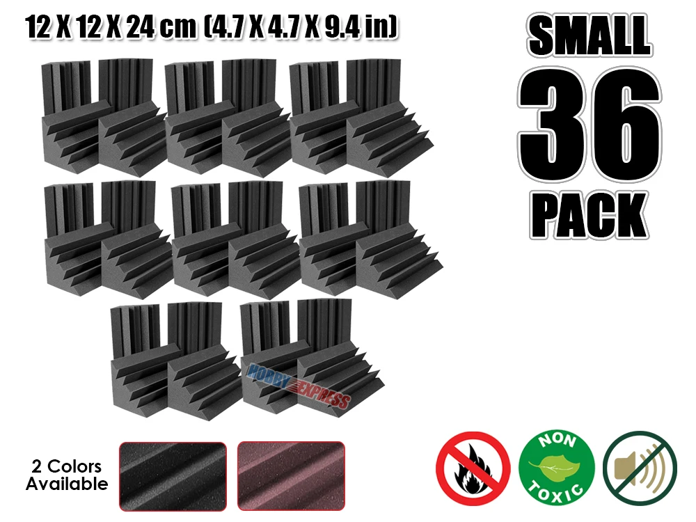 

Arrowzoom 36 pcs Bass Traps Acoustic Foam Sound Absorption Treatment 12 x 12 x 24 cm (4.7 x 4.7 x 9.4 in) KK1133