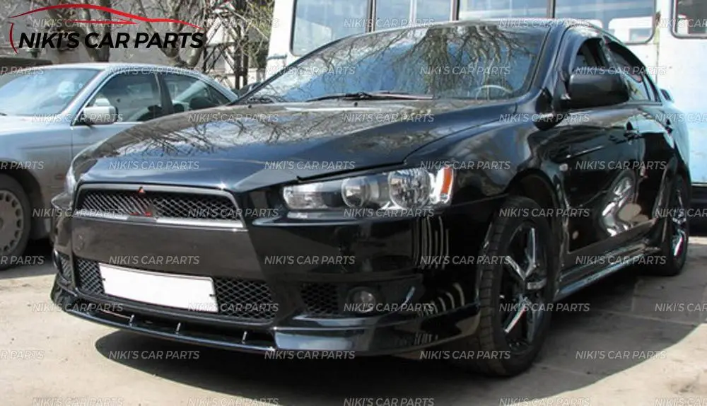 Центральная вставка на бампере для Mitsubishi Lancer X 2007-2010 между клыками ABS пластиковое литье украшения автомобиля Стайлинг тюнинг