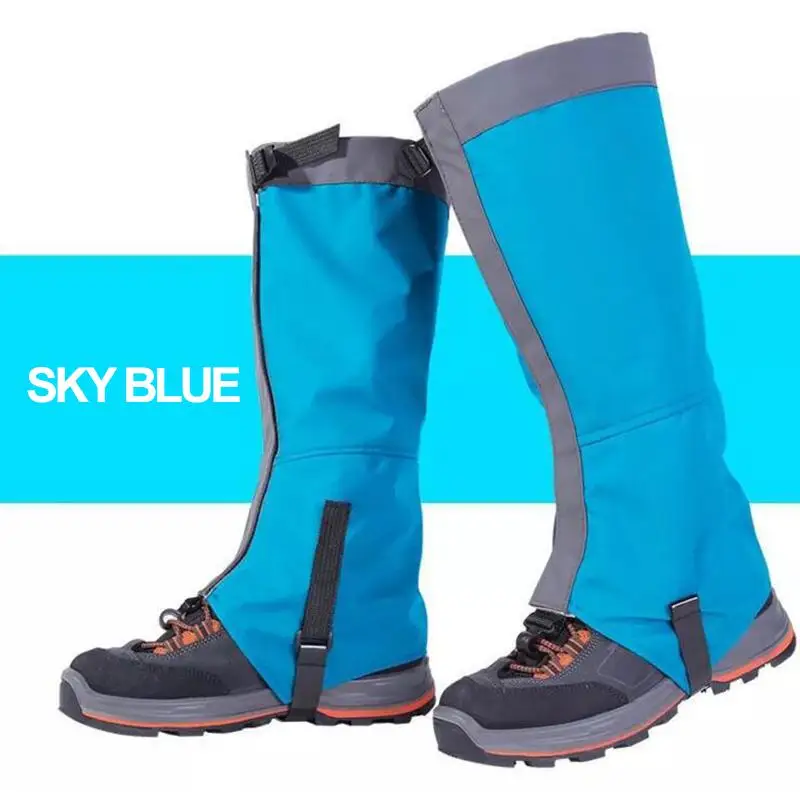 Sky blue 1 пара Водонепроницаемый Открытый Пешие прогулки Прогулки Альпинизм Охота Снег Леггинсы Гетры лыжные гетры - Цвет: Sky blue