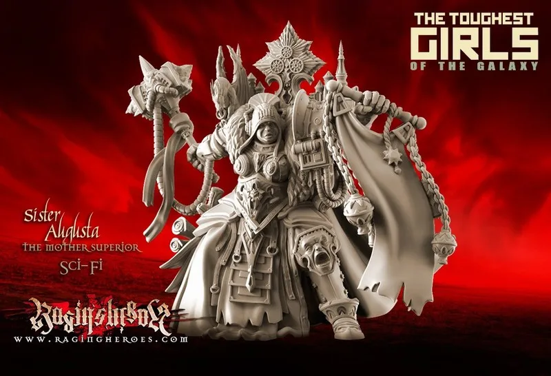 [Loong Way Miniatures] Бушующие герои Augusta мать улучшенная (SF) 35 мм Полимерная