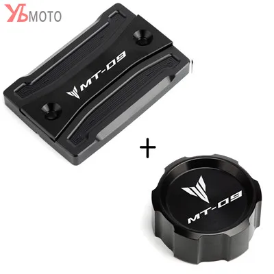 Front and Rear Black Для Yamaha MT09 FZ09 MT-09 MT 09- аксессуары для мотоциклов передний и задний тормозной цилиндр для жидкости Крышка Резервуара - Цвет: Front and Rear Black