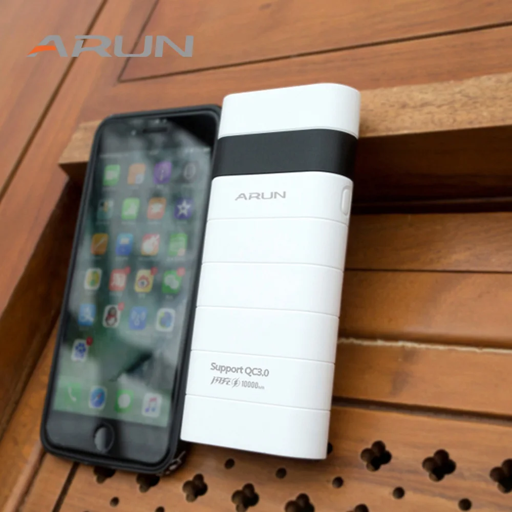 ARUN 10000 мАч Внешний аккумулятор PoverBank 2 USB power Bank портативное зарядное устройство