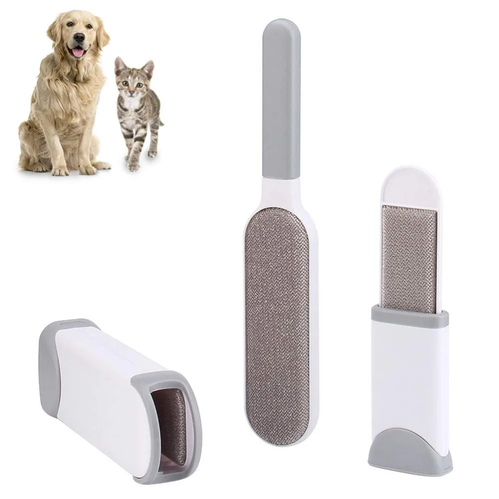 Щетка для удаления волос и ворса домашних животных с самоочищающейся основой