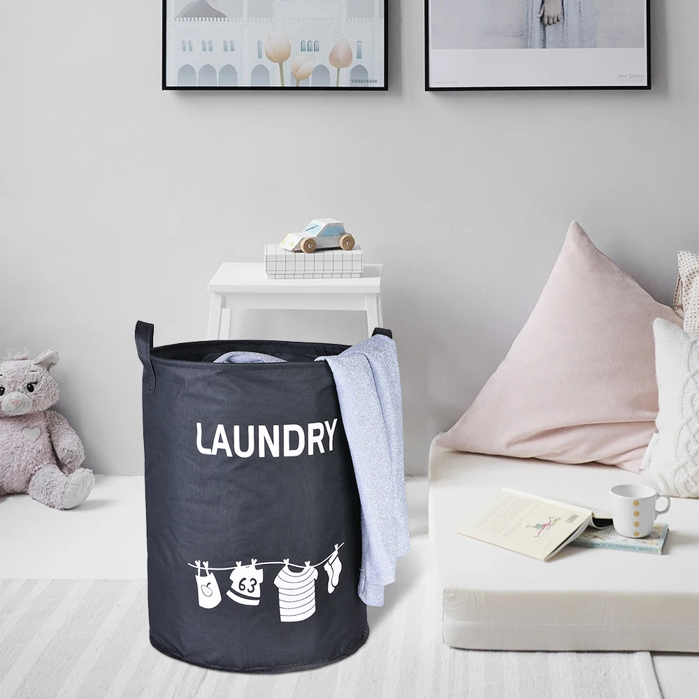 Черная оксфордская ткань ПЭ без кронштейна корзина для хранения толстая