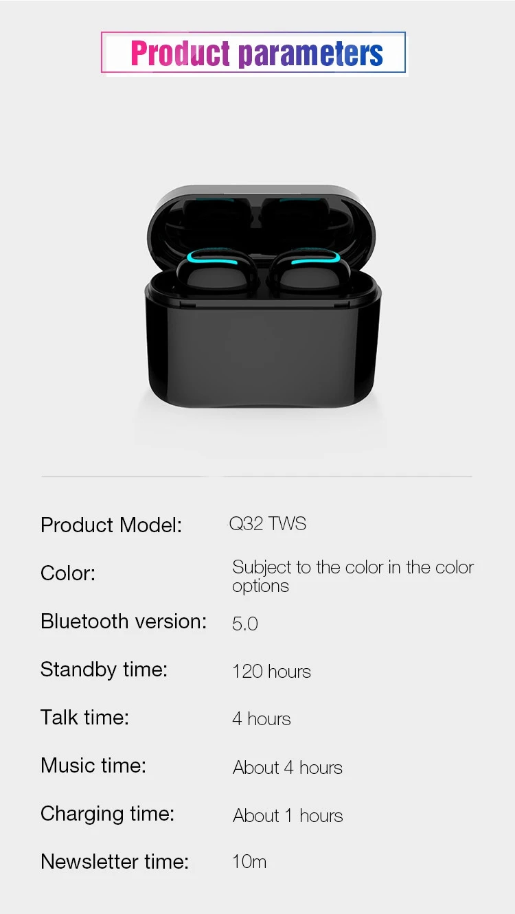 HBQ Q32 Bluetooth 5 0 наушники TWS беспроводные Blutooth свободные руки спортивные игровая
