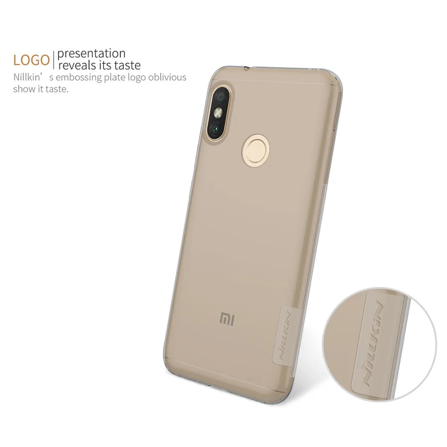 Красный mi 6 Pro чехол Nillkin натуральный прозрачный мягкий кремний TPU Защитный чехол для xiaomi mi a2 lite чехол 5,84 дюйма
