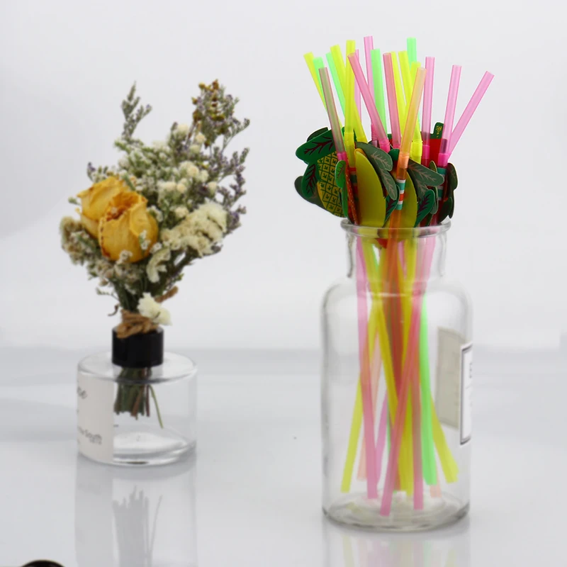 50 шт./лот разноцветные фруктовые Коктейльные бумажные соломинки питьевые