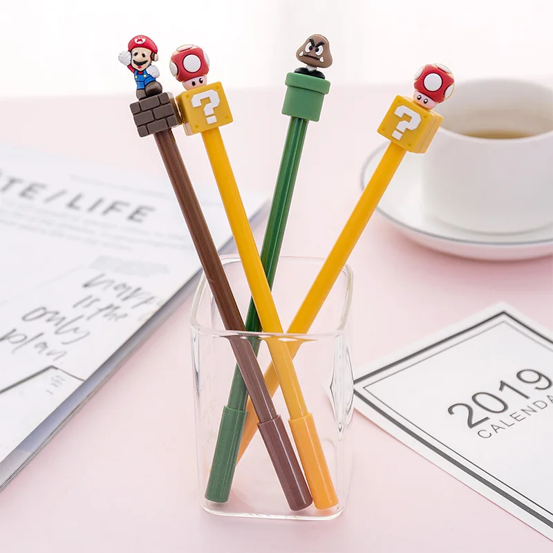 36pc/lot Cute cartoon Mushroom Gel ink pen/creative student office water pen / signature pen/children gift | Канцтовары для офиса