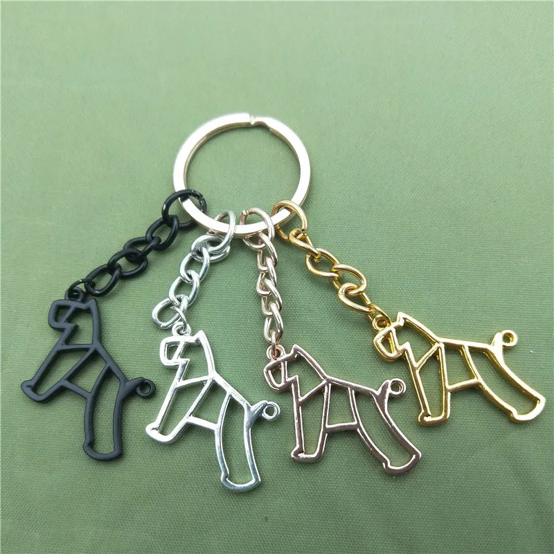 Брелок для ключей Schnauzer миниатюрный геометрический женщин и мужчин|Брелоки| |