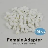100 pack of female adapter 18 thread to 14 inch quick connector fittings for water filters and reverse osmosis systems