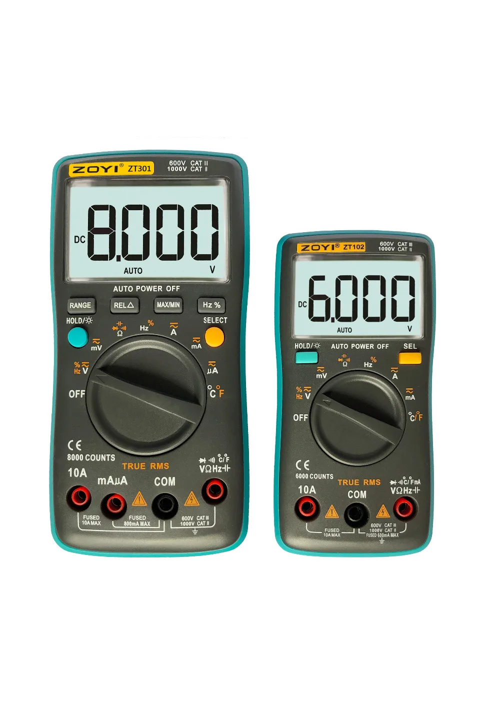 ZT301 Handheld Digital Multimeter 8000 Counts True RMS Auto Range LCD Display Electrical Tester Meter | Инструменты