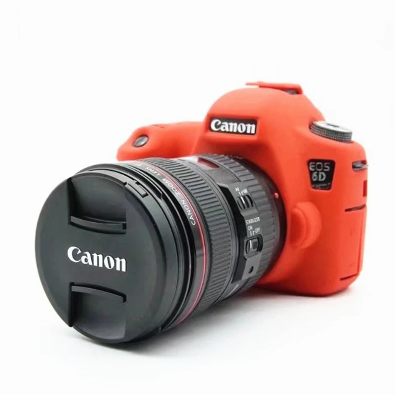 Мягкий силиконовый чехол для камеры защитный canon eos 6d резиновая крышка открывания