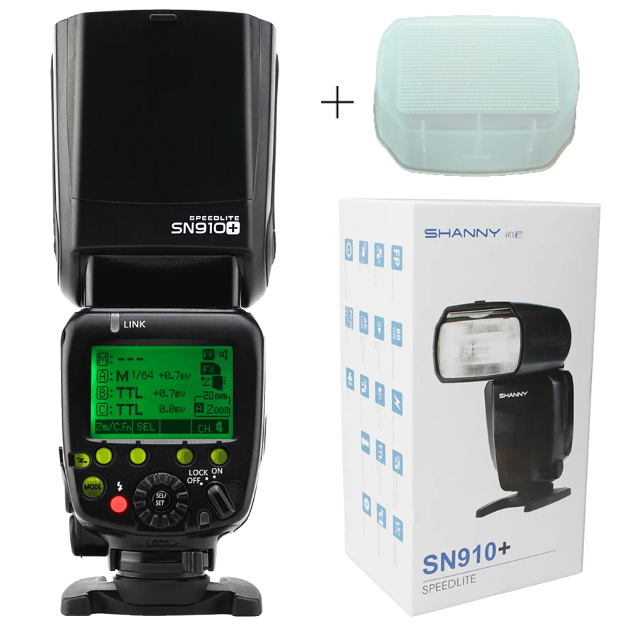 Shanny SN910+ Speedlite Master Flash i-TTL 1/8000s GN60 Flashgun Speedlight for Nikon Camera