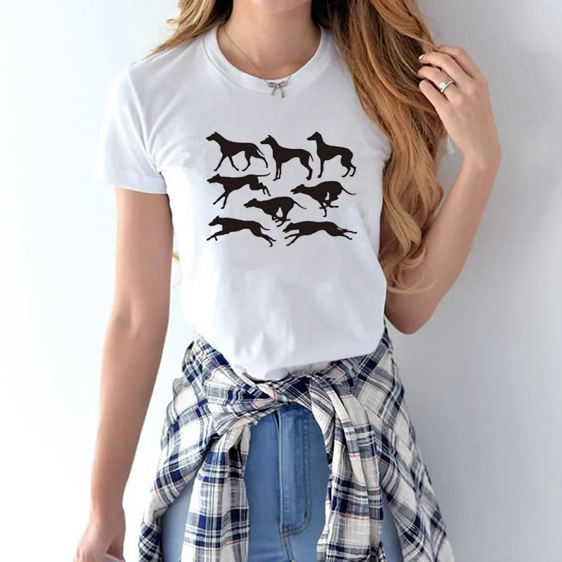

Funy Greyhound Dog Running T-shirt Fashion Women Kawaii Casual Comfortable Short Sleeve T-shirt unisex graphic tumblr tees tops