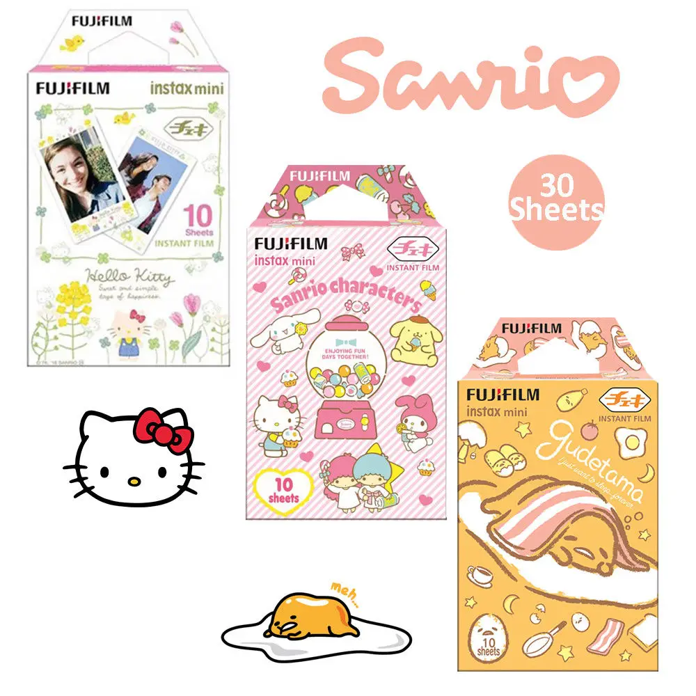 Fujifilm Instax Мини пленка Sanrio персонажи + hello kitty Gudetama для мгновенной камеры Mini 8 9 25 70 90