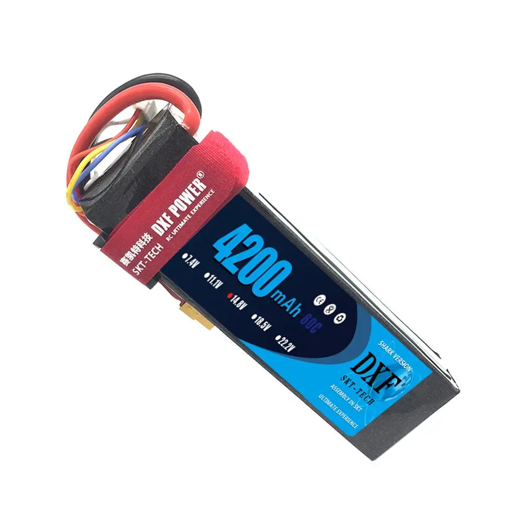 Литий полимерный аккумулятор DXF 14 8 в 4200 мАч 60C 4S MAX120C T/XT60 Lipo RC для