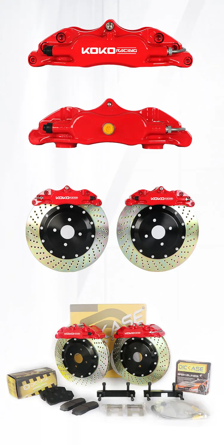 KOKO RACING upgrade тормозной комплект WT5200 тормозной суппорт 4 горшка линия стиль автомобилей тормозной ротор 330*28 мм черный Кронштейн для audi a3