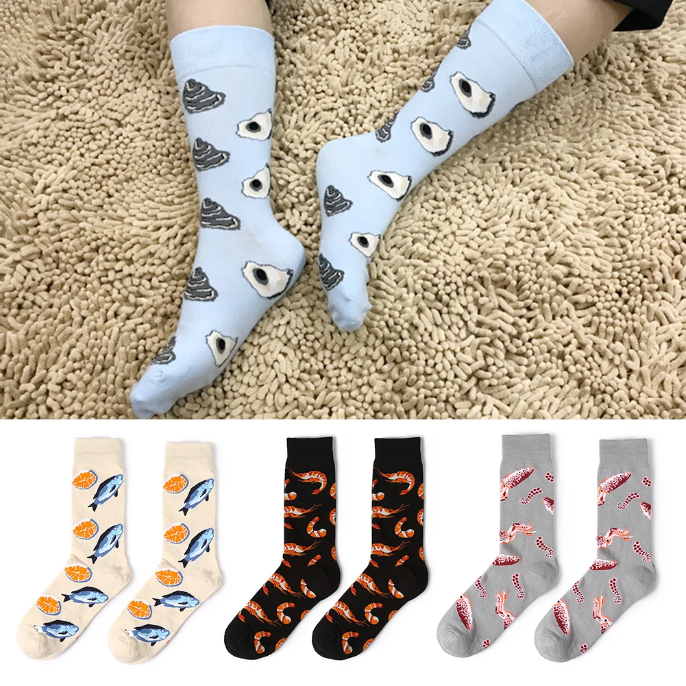 Модная новинка морепродуктов морских животных шаблон хлопок Для мужчин женщин