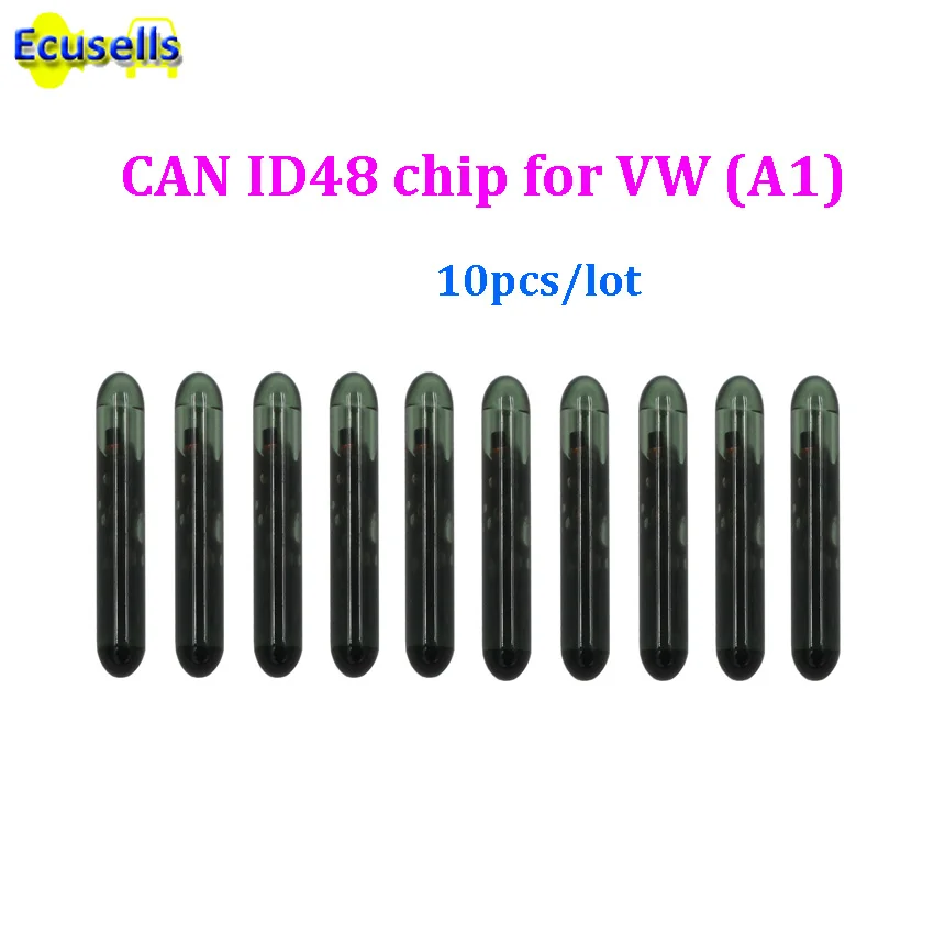 10 шт./лот стекло для Volkswagen CAN TP23 ID48 A1 Megamos-криптотранспондер ID 48 чип дистанционного