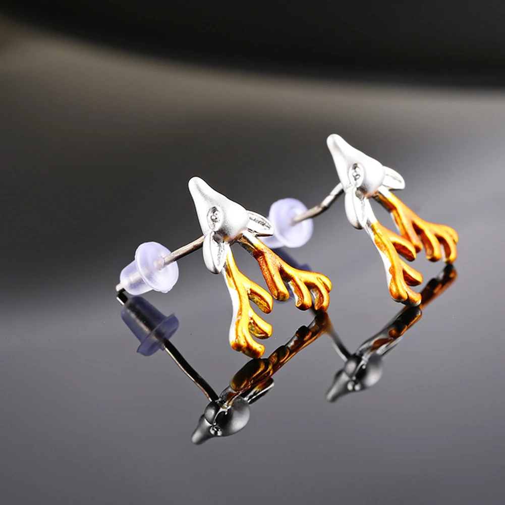 Fashion Deer Stud Earrings Jewelry for Women Gift Charming Luxury Christmas | Украшения и аксессуары