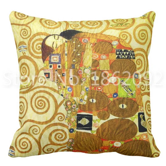 Современный декоративный Чехол-Подушка Gustav Klimt чехол для дивана или стула с