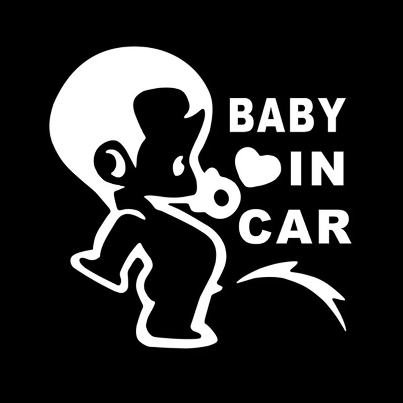 Car Sticker 3D 12*12cm Baby In Funny Decal Reflective Laser Stickers Vinyl Styling Decor Black Silver | Автомобили и мотоциклы
