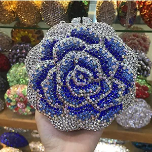 color same as pictur XIYUAN брендовые клатчи женские шикарные побрякушки Minaudiere хрустальные вечерние сумки Банкетный Кошелек Свадебные вечерние сумки золотые - Цвет: color same as pictur