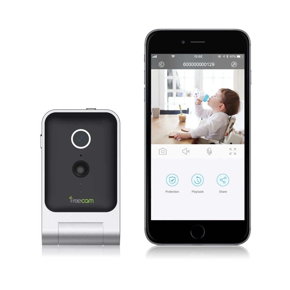 Freecam 720P Full HD мини IP камера облачная односторонняя видеонаблюдения беспроводная с