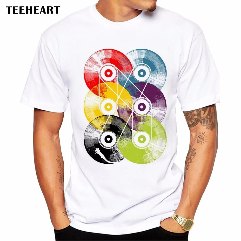 Мужская футболка 2017 года в винтажном стиле с разноцветным дизайном для мальчиков