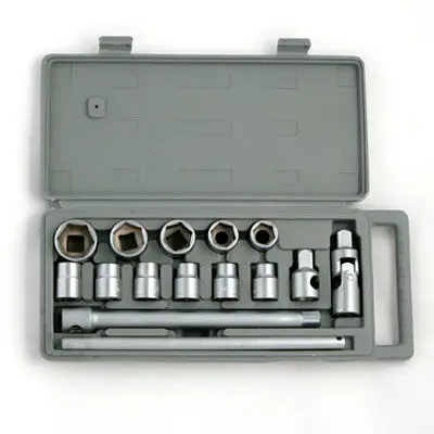 НАБОР ГОЛОВОК ЕРМАК 15 предметов 10 27 мм с карданным шарниром 1/2|set of heads|tools case settools car