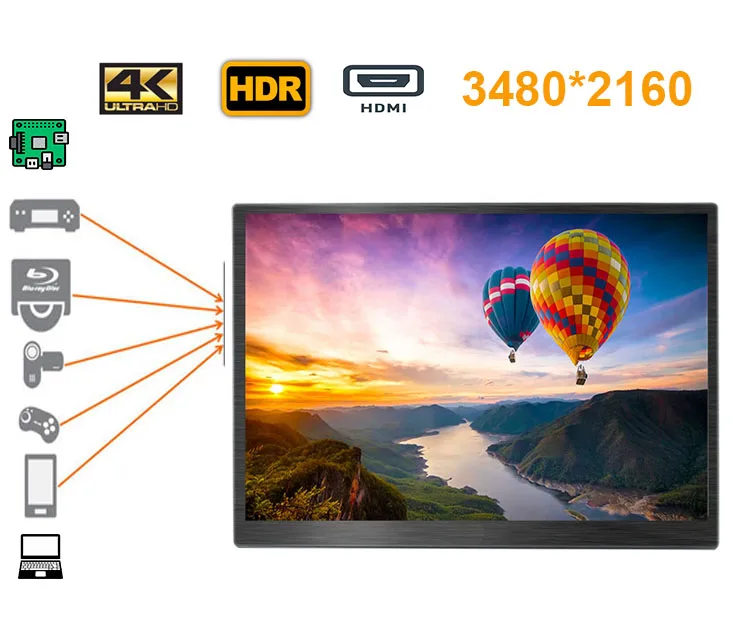 17,3 дюймовый 4K монитор идеально подходит для PS3 PS4 Xbox Macbook, ноутбука, ТВ-бокса, мини-ПК все устройства HDMI