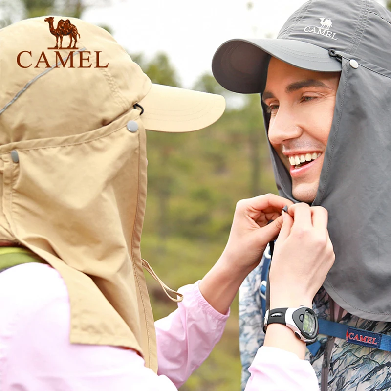 CAMEL унисекс, уличная Спортивная Кепка с козырьком, защита от ультрафиолета, ветрозащитная, дышащая, удобная, для лица, для шеи, для пеших прогулок, кемпинга, рыбалки, Кепка