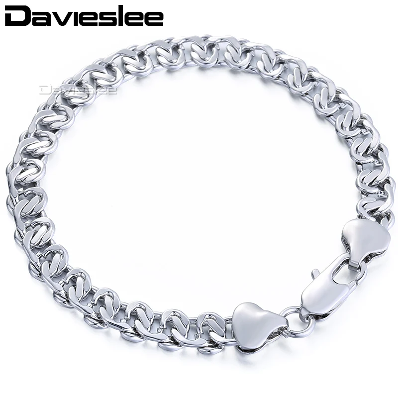 Davieslee женский браслет на цепочке 585 Желтое Белое розовое золото заполненный
