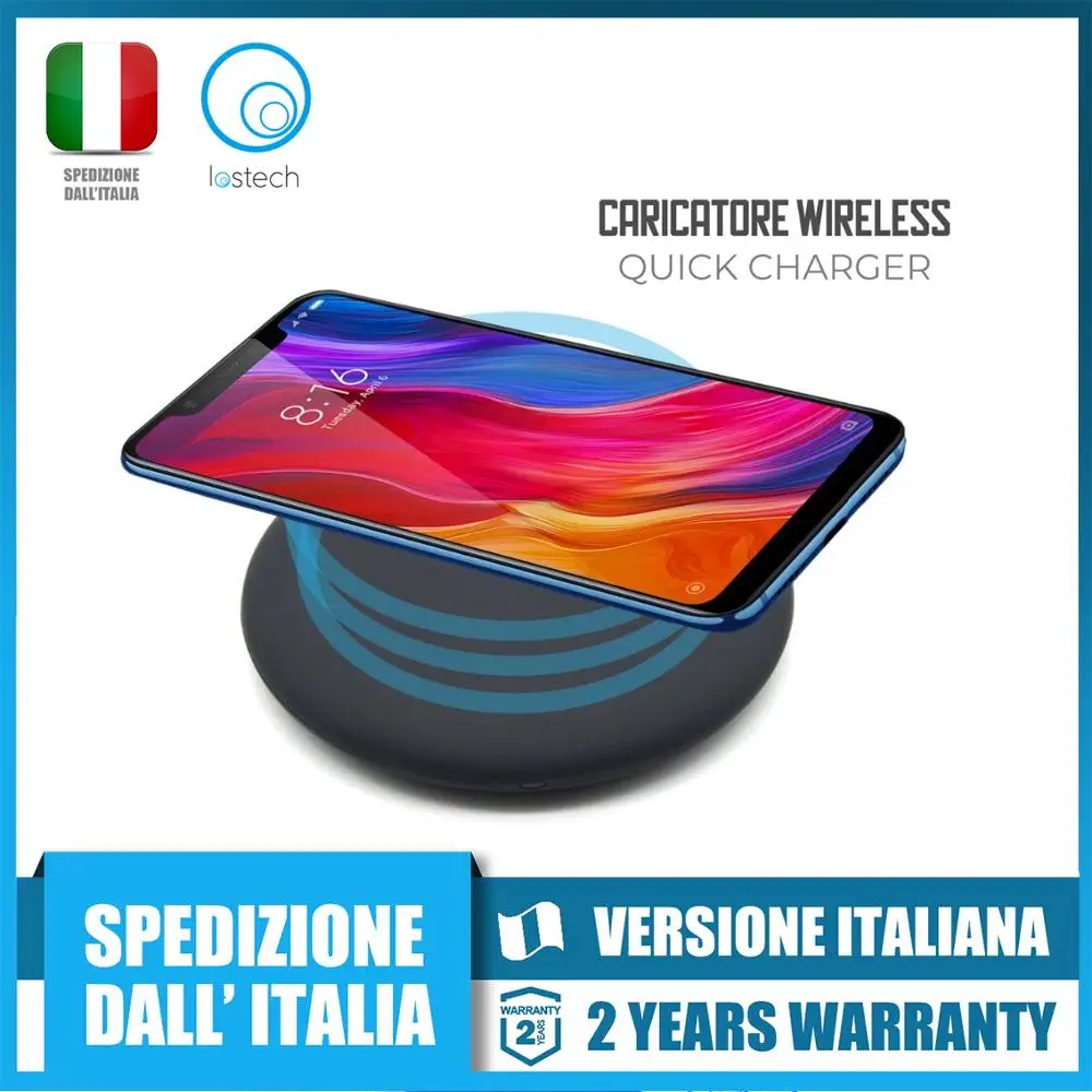 Lostech LS-816257 Caricatore Wireless con carica rapida spedizione dall'italia | Мобильные телефоны и аксессуары