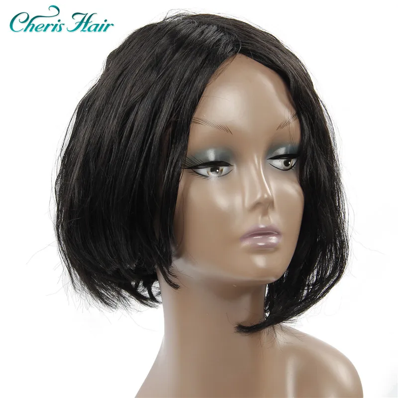 Синтетический короткий парик из натуральной волны 10 дюймов черный и коричневый