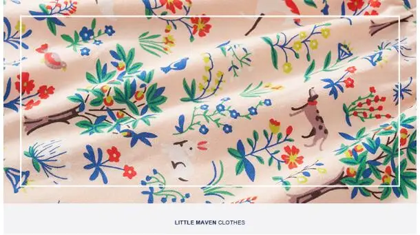 Little maven/детская брендовая одежда для маленьких девочек; коллекция года; сезон осень; хлопковая футболка с длинными рукавами и принтом с животными; 51148