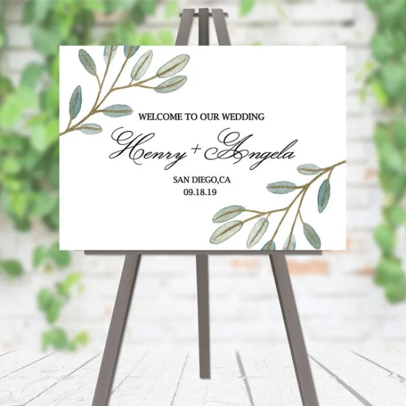 

Добро пожаловать на свадьбу, свадебные приветственные знаки, зеленая листва с рождеством, деревянный знак в стиле бохо, Свадебный декор
