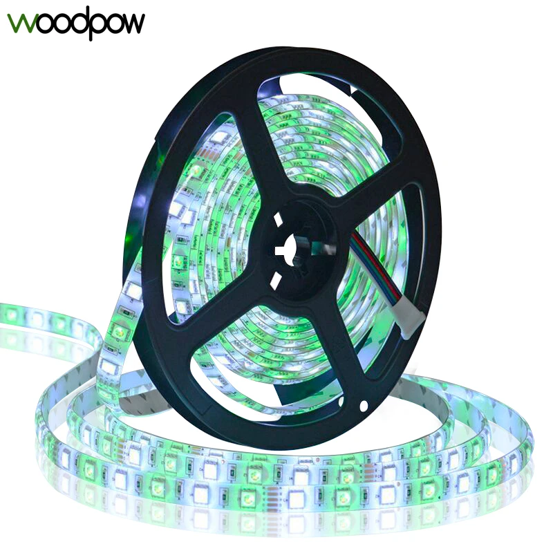 5 м Светодиодная лента DC 12 В 5050 RGB RGBW RGBWW 60 Светодиодный s/M гибкий светильник белый