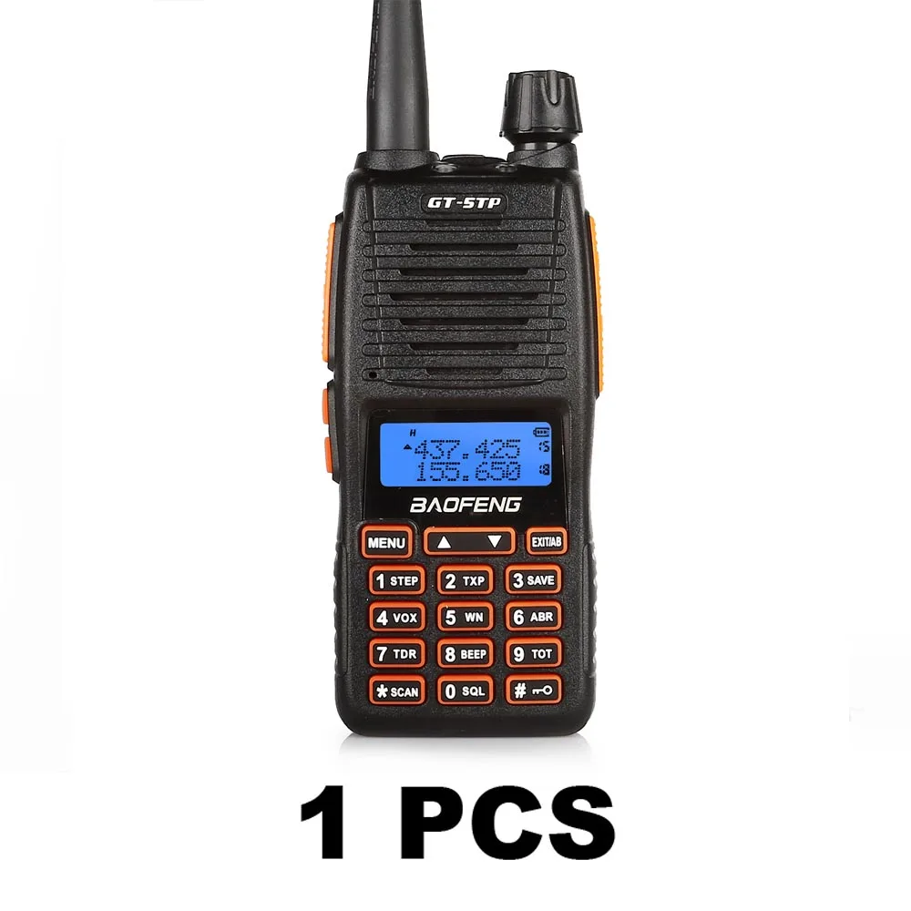 1 PCS Baofeng GT-5TP Tri-Мощность 1/4/8 Вт Dual Band VHF/UHF 136-174/400-520 МГц двухстороннее радио Ham иди и болтай Walkie Talkie “иди и двойной PTT дизайн GT-5 - Цвет: 1 PCS