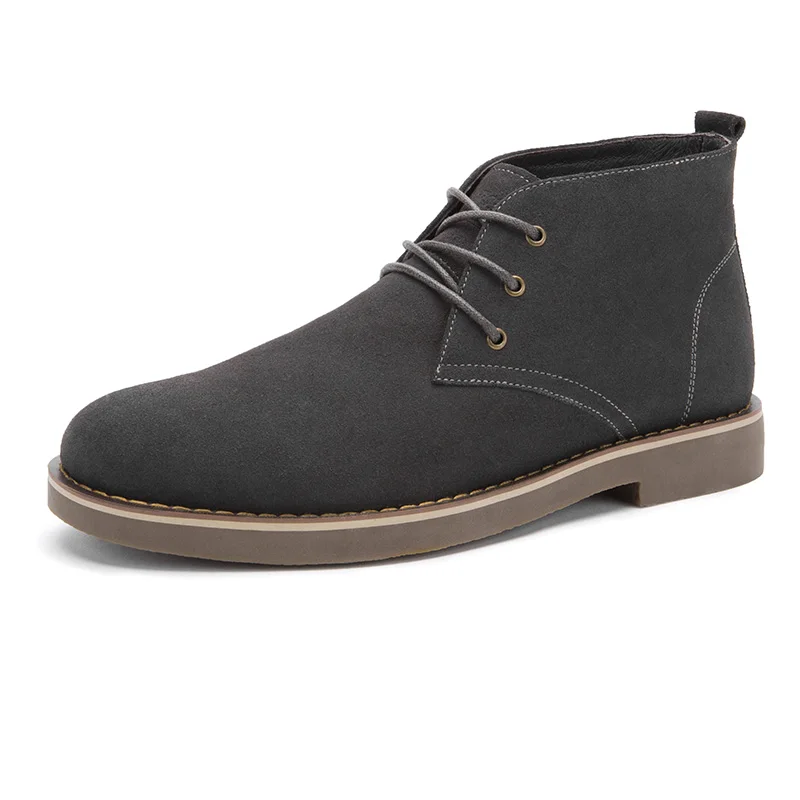 A842266591Gray CAMEL/элегантные мужские туфли в стиле ретро мужские вечерние туфли из натуральной замши на шнуровке в деловом стиле - Цвет: A842266591Gray
